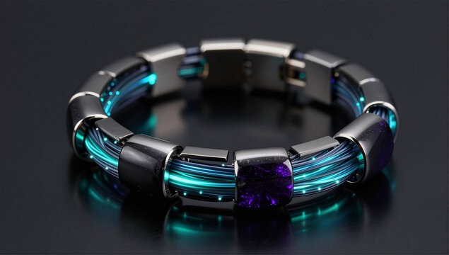 Cyber-Luxury Fiber Optic Power Bracelet