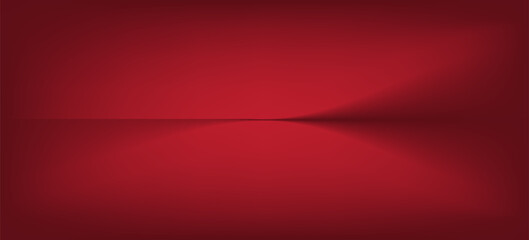 Abstract gradient podium background. Empty red 3D studio background. Clean scene for product presentation mockup template. eps 10