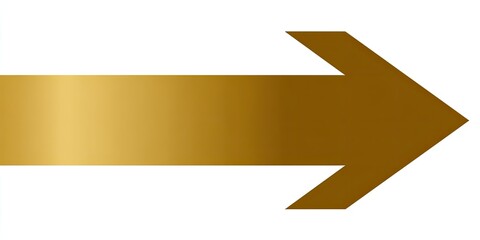 A solid gold arrow points right against a white background