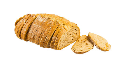 Sliced Rustic Bread Loaf with Two Loose Slices