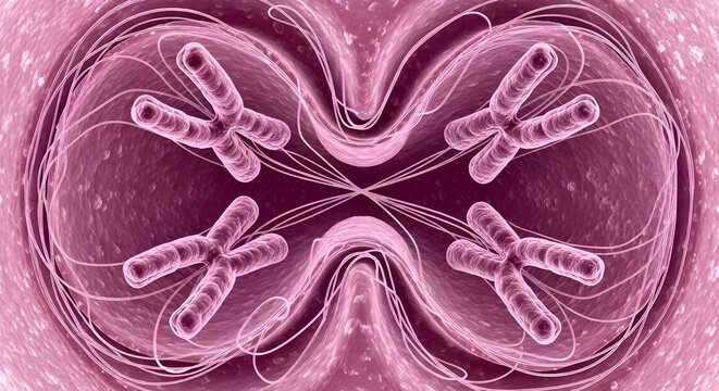 Pink X Chromosome DNA Structure Genetic Cell Division