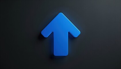 Arrow of Ascent: A striking blue arrow rises against a dark backdrop, symbolizing growth, direction, and upward movement. It represents progress and forward momentum.