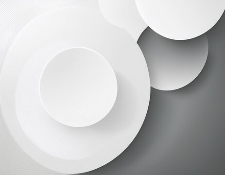 abstract gray geometric modern circle background neomorphs design circle shape overlap design random shifted white circle background wallpaper banner pattern with copy space abstract blank geometric