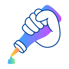 A sketchy style icon depicting sauce