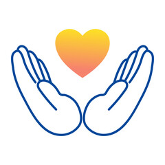 Obraz premium A sketchy style icon depicting love gesture