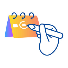 Hand drawn style icon representing marking date