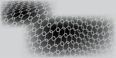 Fishing net seamless pattern. Soccer and football gates mesh. Fishnet texture. Basketball hoop and hockey net pattern. Sportswear texture. Chain link fence. Vector illustration on black background. © Isma