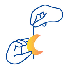 A drawing style icon depicting crafting