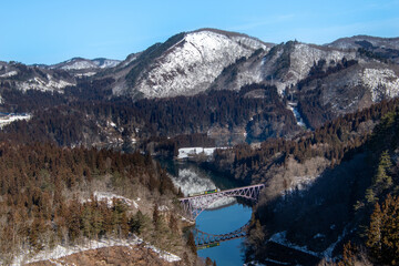 冬の只見線第一橋梁