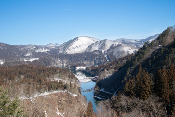 冬の只見線第一橋梁