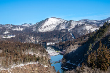 冬の只見線第一橋梁