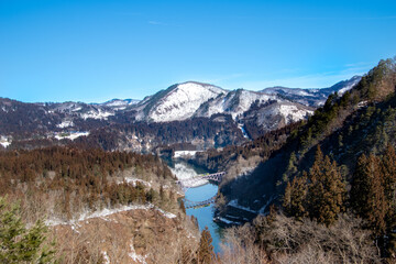 冬の只見線第一橋梁
