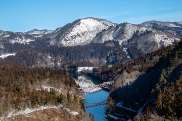 冬の只見線第一橋梁