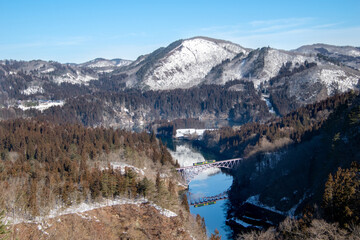 冬の只見線第一橋梁