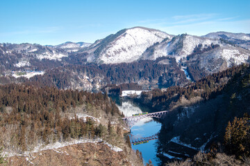 冬の只見線第一橋梁