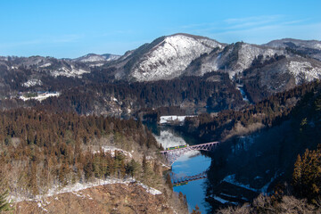 冬の只見線第一橋梁