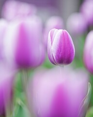 可愛い満開なチューリップの花