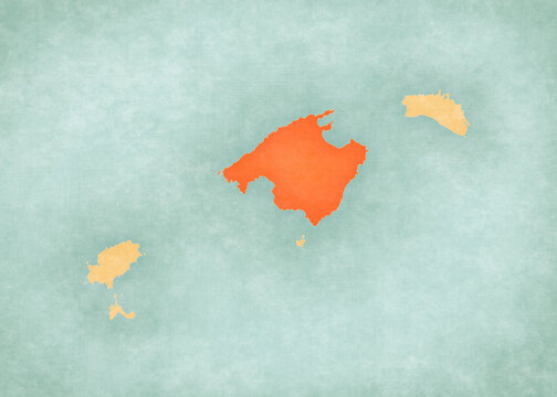 Map of Balearic Islands - Mallorca