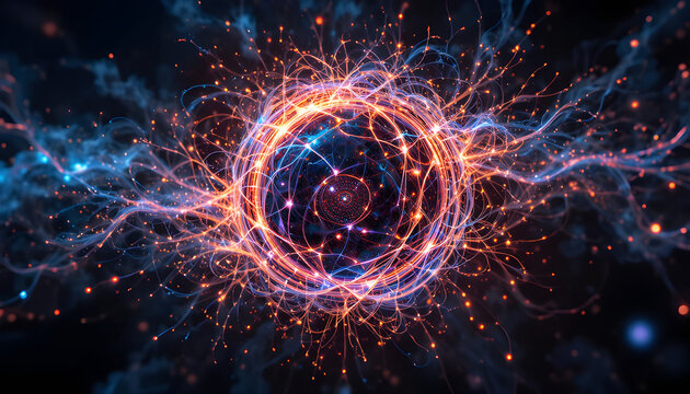 Generative ai.visualization of wave particle