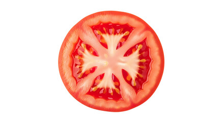 Cross Section of Red Tomato isolated on a transparent background
