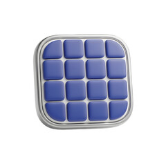 Blue Remote Control with Silver Edges.