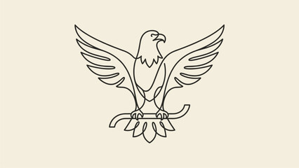 Fototapeta premium Eagle Logo Design Vector - Minimalist Bird Symbol for Corporate Branding & Identity