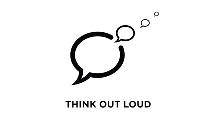 Obraz premium Think out loud icon