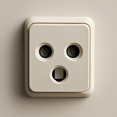 electrical outlet on white wall