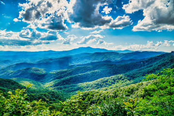 Dramatic Cloudscape Over Blue Ridge Mountains from Blowing Rock, NC © Tyler