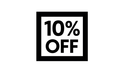 Discount Announcement: Bold text in a square showcases a special offer, perfectly conveying savings. 