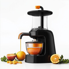 blender with orange juice