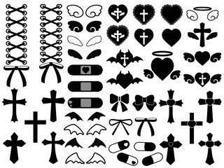 病みかわいいイラスト素材セット