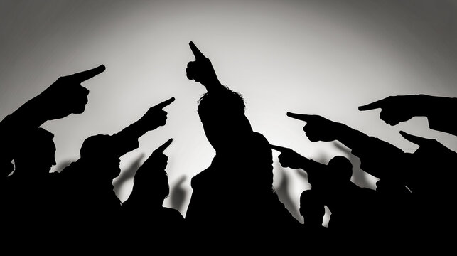 Silhouette concept symbolizing blame and scapegoating