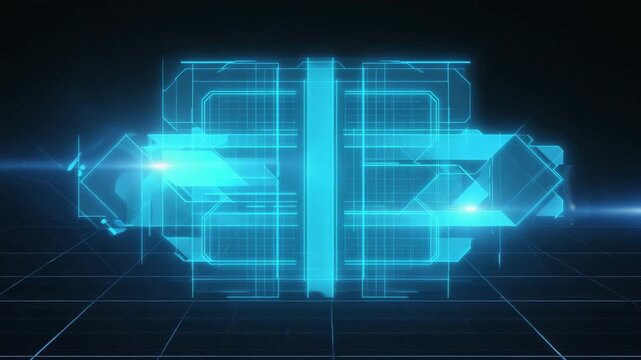 Digital UI-Style Intro Frame with Clean Animated Elements in 4K