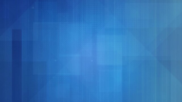 Abstract blue geometric background animation, loopable overlapping squares and rectangles, subtle grid patterns, corporate digital aesthetic