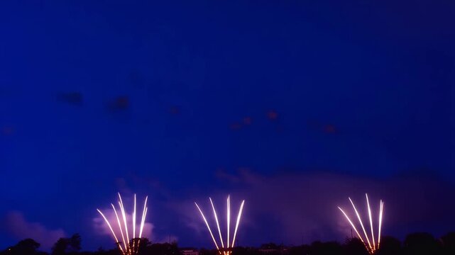 fireworks over the city