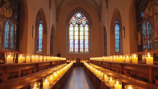 Atmospheric Candlelight Scene with Soft Dancing Flame and Calm Illumination