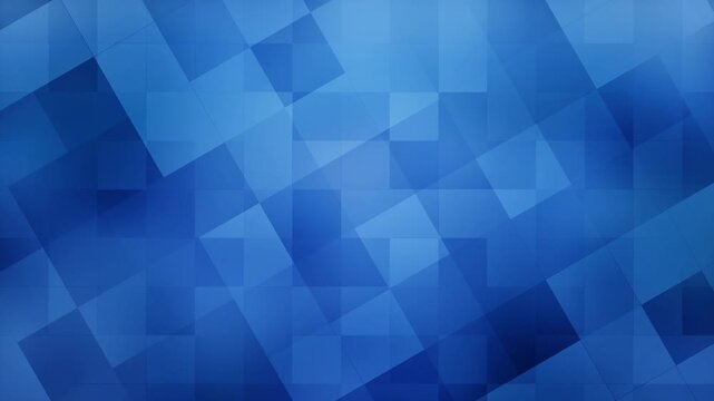Blue abstract geometric overlapping squares loopable animation, digital pattern background for modern corporate and technology presentations