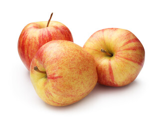 Fresh ripe red apples isolated on white