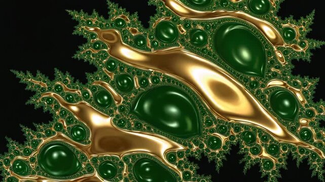 blue christmas background Fractals evolving slowly