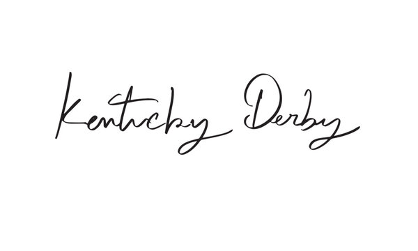 kentucky derby text font calligraphy hand written lettering script lack color object icon kentucky derby race rider sport jockey equestrian racehorse competition horse racing speed kentucky derby