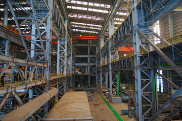 Large scale steel mill rolling workshop
