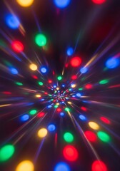Fototapeta premium Colorful Lights in Motion - A Dynamic and Vibrant Display.