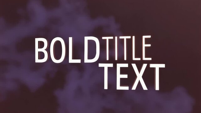 Atmospheric Heavy Font Reveal with Smooth Upward Movement