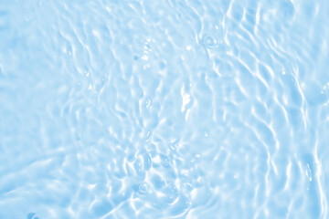 Obraz premium Abstract transparent water shadow surface texture natural ripple on blue background