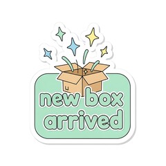 Exciting delivery with stars bursting from a box