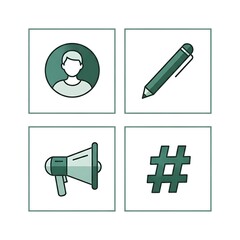 Modern icons for social media and communication tools