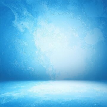a soft blue background with scattered white spots resembling gentle snowflakes or distant stars