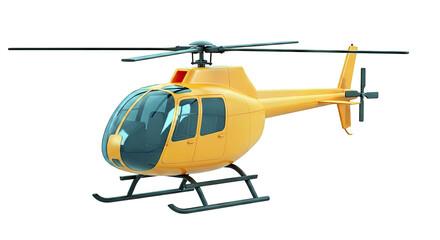 Fototapeta premium Orange Helicopter with Skid Landing Gear