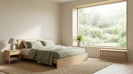 modern living room with window